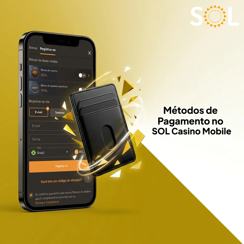 Métodos de pagamento no SOL Casino Mobile: PIX, criptomoedas, cartões e carteiras digitais sem taxas