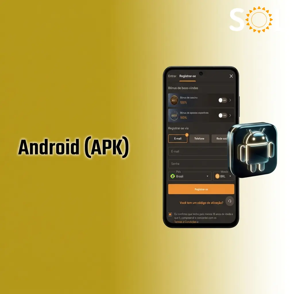 Aplicativo SOL Casino para Android em formato APK para download seguro e instalação direta no dispositivo