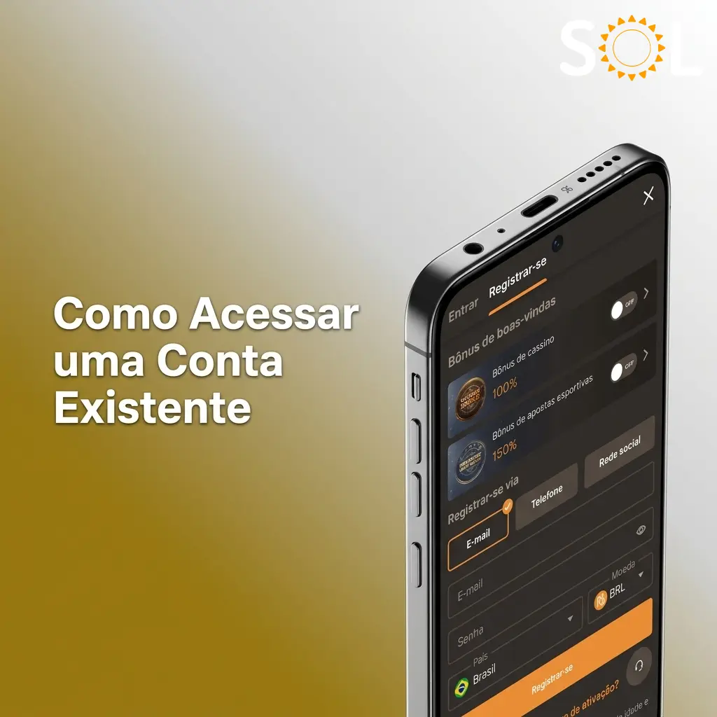 Tela de login no celular com campos de e-mail e senha, botão Entrar e opção de autenticação biométrica