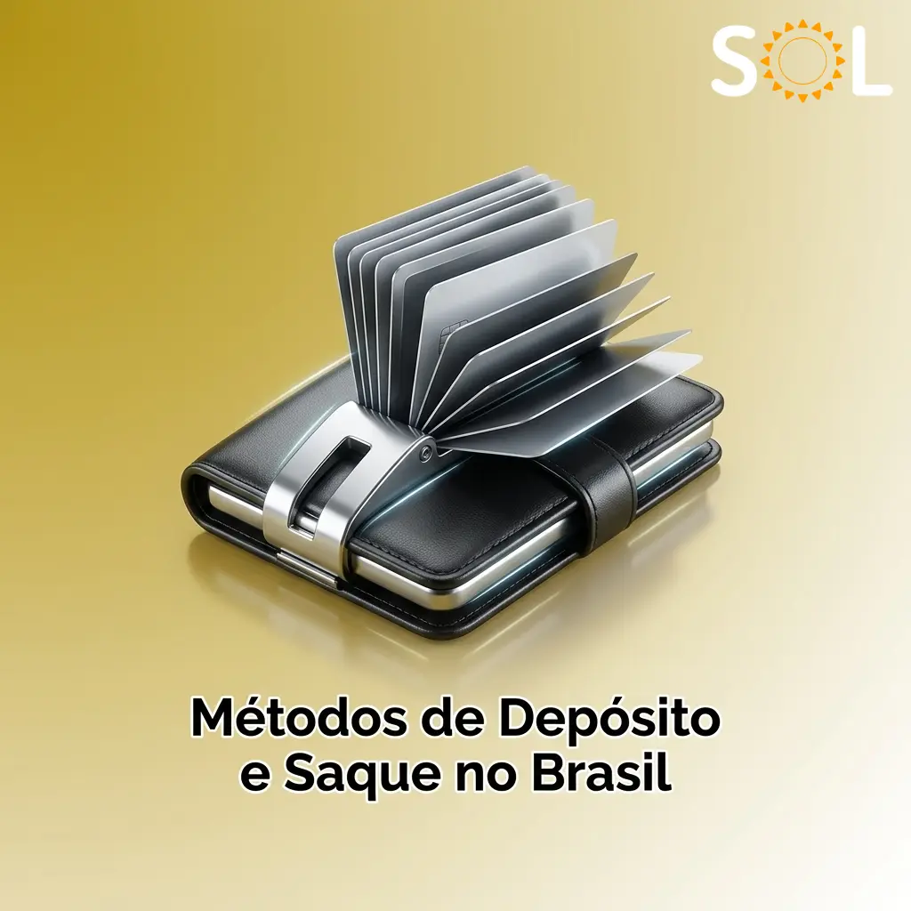 Métodos de depósito e saque no SOL Casino Brasil: PIX, Boleto, cartões, carteiras digitais e criptomoedas