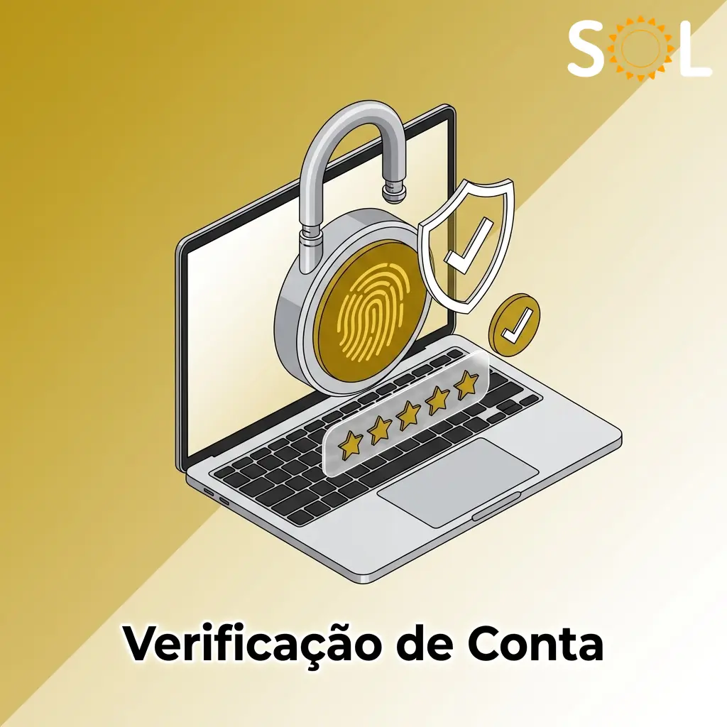 Processo de verificação de conta KYC no SOL Casino com documentos para liberar saques sem restrições
